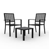 Garvee 3-Piece Outdoor Bistro Set, Modern Patio Furniture Set with Chairs and Table,for Lawn,Garden,Balcony