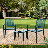 Garvee 3-Piece Outdoor Bistro Set, Modern Patio Furniture Set with Chairs and Table,for Lawn,Garden,Balcony