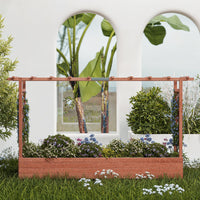 Garvee 79" × 17" × 45" Elevated Garden Bed with Arch Trellis, Wooden Planter Box with 4 Drainage Holes