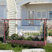Garvee 79" × 17" × 45" Elevated Garden Bed with Arch Trellis, Wooden Planter Box with 4 Drainage Holes