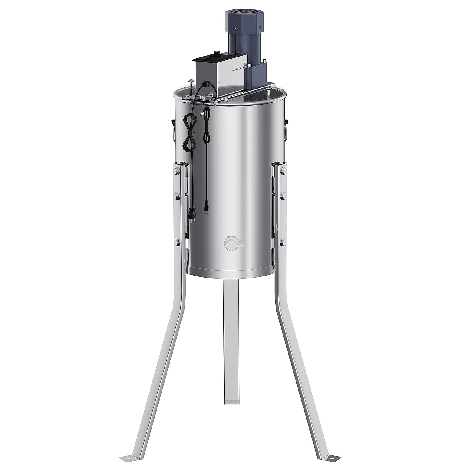 Garvee Upgraded 2/4 Frame Electric Honey Extractor with Side Handles, 140W Motor & Variable Speed 1300 RPM, Stainless Steel Beekeeping Equipment with Safety Auto-Stop Lid
