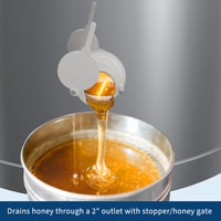 Garvee Upgraded 4 Frame Manual Honey Extractor with Side Handles, Food-Grade Stainless Steel Beekeeping Extractor with Adjustable Stand and Transparent Lid