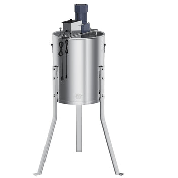 Garvee Upgraded 4/8 Frame Electric Honey Extractor with Side Handles, 140W Motor & Variable Speed 1300 RPM, Stainless Steel Beekeeping Equipment with Safety Auto-Stop Lid