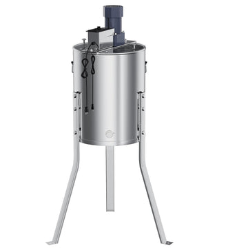 Garvee Upgraded 4/8 Frame Electric Honey Extractor with Side Handles, 140W Motor & Variable Speed 1300 RPM, Stainless Steel Beekeeping Equipment with Safety Auto-Stop Lid
