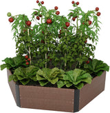 Garvee Hexagon Raised Garden Bed Kit – 6-Panel Wood Look Planter Box – 12.8" Deep Large Planting Container for Herbs, Vegetables, Flowers – Indoor/Outdoor Use on Patio, Balcony, Yard