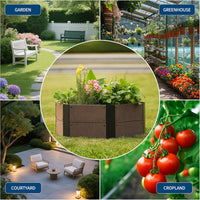 Garvee Hexagon Raised Garden Bed Kit – 6-Panel Wood Look Planter Box – 12.8" Deep Large Planting Container for Herbs, Vegetables, Flowers – Indoor/Outdoor Use on Patio, Balcony, Yard