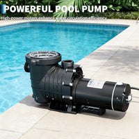Garvee 2.0 HP Pool Pump, 1500W Dual Voltage 115/220V Above Ground & Inground Swimming Pool Pump with Strainer Basket, High Flow Water Circulation Pump