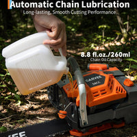 Garvee 18 Inch Gas Chainsaw 58cc 2-Stroke, 2.5KW Powerful Engine, Quick Start, Auto Chain Lubrication, Anti-Vibration, Wood Cutting & Tree Trimming