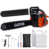 Garvee 18 Inch Gas Chainsaw 58cc 2-Stroke, 2.5KW Powerful Engine, Quick Start, Auto Chain Lubrication, Anti-Vibration, Wood Cutting & Tree Trimming