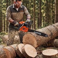 Garvee 16 Inch Gas Chainsaw 52cc 2-Stroke, 2.2KW Powerful Engine, Auto Chain Lubrication, Quick Start, Anti-Vibration, Tree Trimming & Wood Cutting