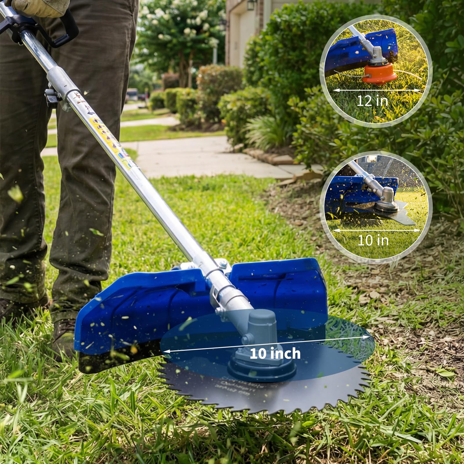Garvee 3-in-1 Grass Trimmer, Electric String Trimmer & Brush Cutter with Blade & Trimmer Head, Lightweight Lawn Edger for Garden Care