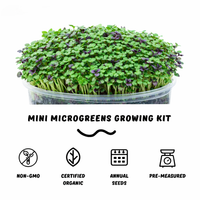 Garvee Mini Microgreens Growing Kit – Salad Mix Sprouting Seeds with Reusable Growing Tray & Coco Coir, Easy Indoor Microgreen Garden, Ready to Harvest in 7–12 Days