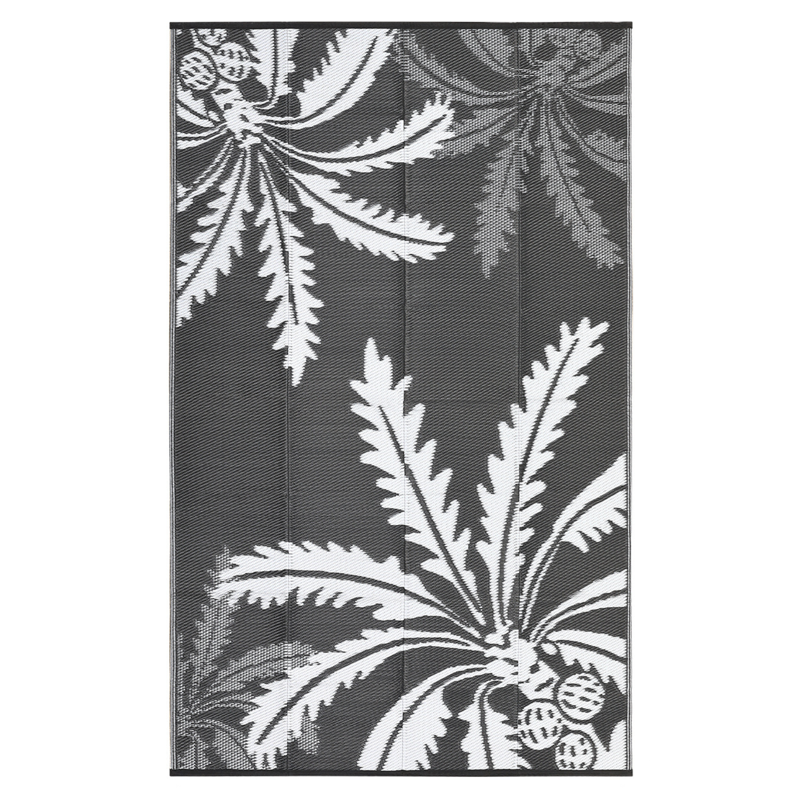 Garvee Waterproof Outdoor Rug 9x12 for Patio, Reversible Modern Area Rug, Large Plastic Straw Mat for Camping, RV, Porch, Backyard, Deck, Picnic, Beach, Grey & White