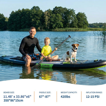 Garvee 11.5' x 33.86" x 6" Inflatable Stand Up Paddle Board - 420lbs Capacity All-Around SUP with Camera Mount
