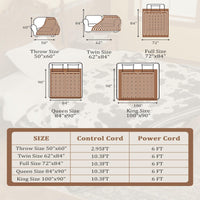 Garvee Heated Electric Blanket Queen Size with LCD Dual Controller, Cow Print Heating Blankets, 10 Heat Levels & 1-12H Time Settings, ETL Certified, Machine Washable, Brown White, 84" x 90"