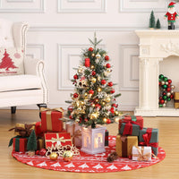 Garvee 3ft Pre-Lit Christmas Tree, Artificial Christmas Tree with Lighting Snowman Base, Snow Flocked Xmas Tree with 78 LED Lights, Battery Operated and Timer Function, Xmas Decoration for Home