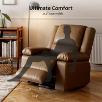 Garvee PU Leather Power Lift Recliner Chair with Massage and Heat, 8-Point Vibration, Adjustable Back and Leg Support, Electric Lift Chair Designed for Mobility Aid Elderly Relaxation, Tan