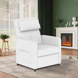 Garvee Power Recliner Chair for Adults, Electric Recliner Adjustable Backrest & Footrest, Ergonomic Overstuffed 1.5X Sponge Padding Durable Frame USB Port Living Room Home Theater, White - White