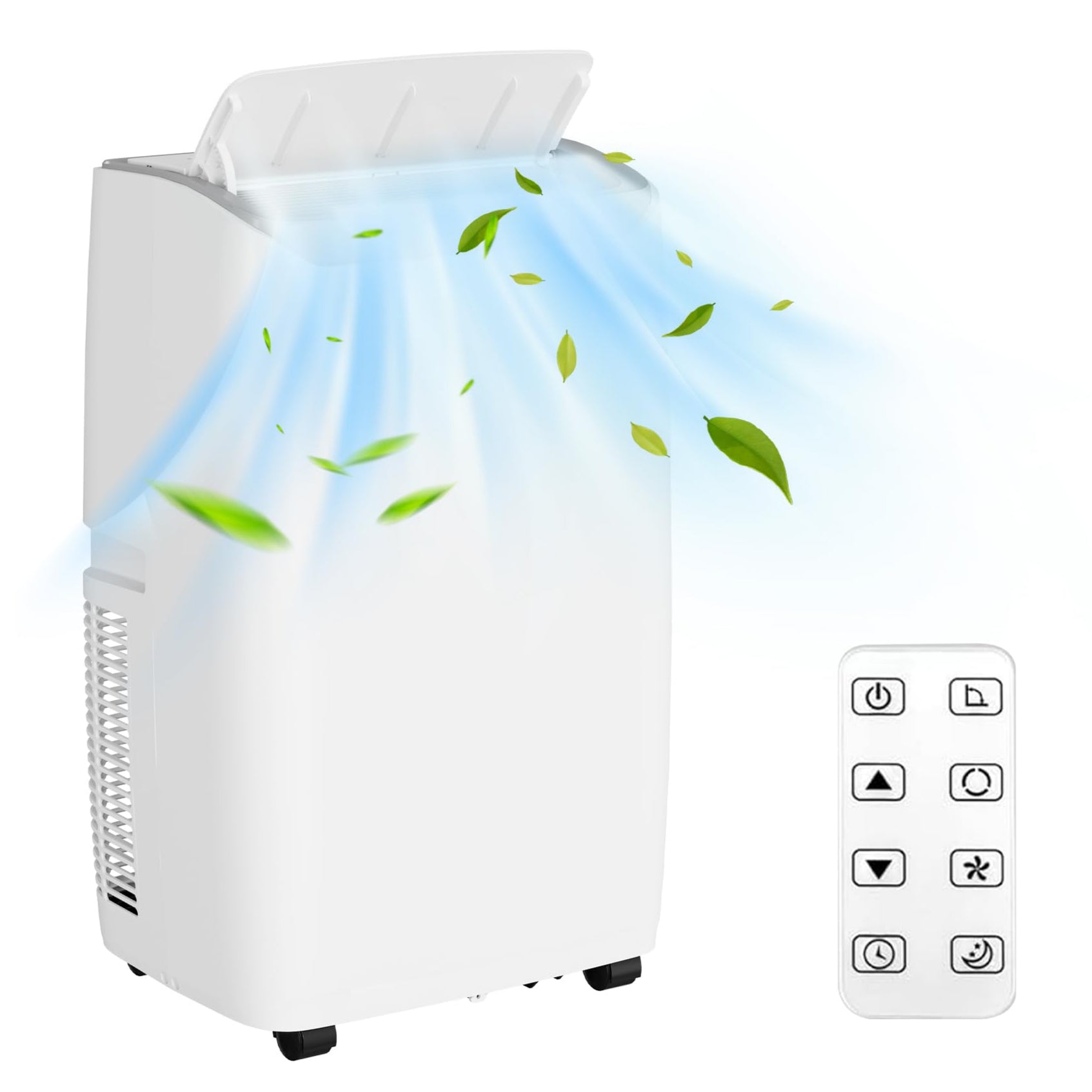 Garvee 14000 BTU Portable Air Conditioner 3-in-1 AC Unit Dehumidifier Fan Remote Control for Rooms Up to 700 Sq Ft Sleep Mode Timer - White