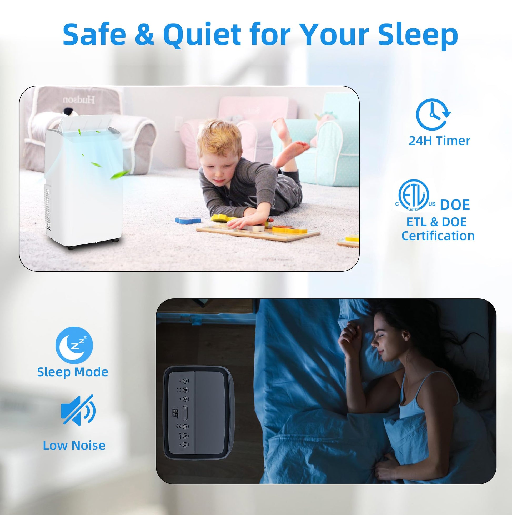 Garvee 14000 BTU Portable Air Conditioner 3-in-1 AC Unit Dehumidifier Fan Remote Control for Rooms Up to 700 Sq Ft Sleep Mode Timer - White