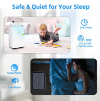 Garvee 14000 BTU Portable Air Conditioner 3-in-1 AC Unit Dehumidifier Fan Remote Control for Rooms Up to 700 Sq Ft Sleep Mode Timer - White
