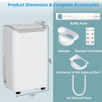 Garvee 14000 BTU Portable Air Conditioner 3-in-1 AC Unit Dehumidifier Fan Remote Control for Rooms Up to 700 Sq Ft Sleep Mode Timer - White