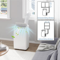 Garvee 14000 BTU Portable Air Conditioner 3-in-1 AC Unit Dehumidifier Fan Remote Control for Rooms Up to 700 Sq Ft Sleep Mode Timer - White