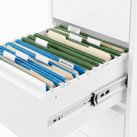 Garvee Metal File Cabinet with 4-Drawer, Heavy Duty Metal Filing Cabinet for Letter/Legal/A4/F4 Documents, Secure Locking, Anti-Tilt System, Vertical Storage for Home Office, White