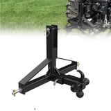 Garvee 3 Point Trailer Hitch for Tractor with 2" Receiver & Ball Hook - Heavy Duty Steel, Quick Hitch, 10,000 Lbs Capacity, Category 1 Compatible, Industrial Use - Black