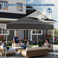 Garvee 10x10 Pop Up Canopy Tent – Instant Shade, Waterproof, UPF 50+ Sun Protection, Adjustable Height, Portable for Patio, Beach & Events, Gray