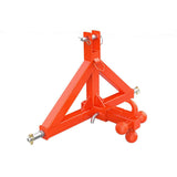 Garvee 3 Point Trailer Hitch for Tractor with 2" Receiver and Towing Ball, Heavy Duty Steel, Quick Hitch Compatible, Category 1, Compact & Full-Size Tractors - Orange