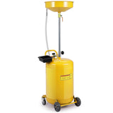 Garvee 20 Gallon Waste Oil Drain Tank Portable Air-Operated Adjustable Height Steel Oil Drainer with Wheels Automotive Workshop Use - Yellow