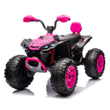 Garvee Ride - P Series: 24V 2-Seater Ride On ATV for Kids - 4-Wheel Battery Powered, High/Low Speed Modes, LED Lights, Music & Horn, Durable Wear-Resistant Wheels, Safe Non-Toxic Material, Outdoor Adventure - Pink - Pink