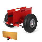 Garvee Panel Dolly Drywall Mover 600 LBS Capacity Adjustable Clamp 10" Inflatable Tires Alloy Steel Anti-Scratch Mats All Terrain Transport - Red
