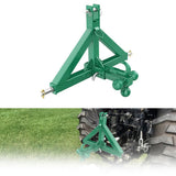 Garvee 3 Point Hitch Receiver for Category 1 Tractor, 2" Receiver, Heavy Duty Trailer Hitch, Forged Steel, Rust-Resistant, Quick Hitch Compatible, Farm & Construction Use - Green
