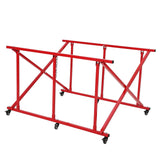 Garvee Folding Truck Bed Cart Dolly 6 Lockable Wheels 800lbs Capacity Steel Foldable Design Garage Use