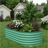 Garvee  8' X 4' X 1.5' Raised Garden Bed,Galvanized Raised Planter Boxes Outdoor with Easy Assembly, Large Garden Bed for Vegetables, Fruits, Flower,Raised Garden Bed,Green - Green