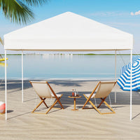Garvee 10x10 ft Pop Up Canopy Tent - Height Adjustable Outdoor Pavilion - Portable Folding Gazebo, Easy Setup - Perfect for Parties, Garden, Camping, Beach & Outdoor Events - White
