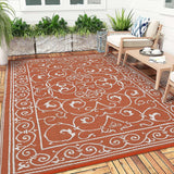 Garvee Outdoor Rug 9x18 Reversible Waterproof Foldable Plastic Straw Mat Lightweight Easy Clean for Patio Camping Beach Balcony - Orange