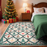 Garvee Christmas Nutcracker Area Rug 4x6 - Low Pile, Non-Slip Polyester - Washable, Soft Accent for Living Room, Bedroom, Kitchen - Beige