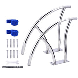 Garvee 2pcs Pool Handrails 30"x30" Stainless Steel Rustproof Blue Grip Stable Base Easy Install for Inground Pools