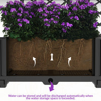 Garvee 3 PCS Raised Garden Bed with Trellis, 48" x 63" Plastic Planter Box for Climbing Plants, Outdoor Vertical Garden with Privacy Screen for Patio, Balcony, Backyard – Sturdy & Lightweight