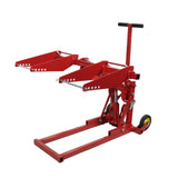 Garvee Lawn Mower Lift Jack 550lbs Capacity High Lift 29.1in Durable Steel Safety Lock Wheels for Garden Tractors Maintenance - Red