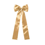 Garvee Christmas Tree Topper Bow, Classic Gold Satin Ribbon Holiday Party & Wedding Decorations for Xmas Tree Decor, Fireplace, Staircase, 23.62x62.99 inches - Gold