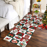 Garvee Christmas Runner Rug with Festive Prints & Non-Slip Backing, Soft Low Pile, Washable, Kid & Pet-Friendly, 2x6 Feet for Kitchen Bedroom Entryway - Christmas Multicolor Red & Green
