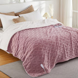 Garvee Electric Blanket Cal King Size Dual Control - Thick Tufted Sherpa Heated Blanket with 10 Heat Levels, 10 Time Settings, ETL Certified, Fast Heating Blanket for Home Use, 94"×100" - Dusty Pink