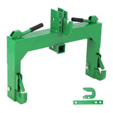 Garvee 3-Point Quick Hitch Category 1 Tractor Adaptor, 3000 Lb Lift, No Bushings, Red Powder Coat, Heavy Duty Steel, Fits Most Category 1 Tractors, Versatile Use - Green