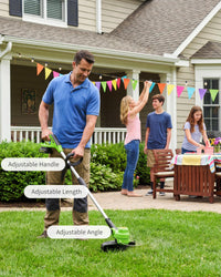 Garvee 20V Wireless Leaf Blower and String Trimmer Set – 550CFM, 130MPH, 12" Weed Wacker – 2 x 2.0Ah Batteries & Charger, Lightweight, Black+Green