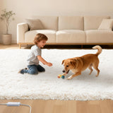 Garvee Heated Rug 4x6 ft, Wired Electric Heating Floor Mat Gaming Rug with 3 Heat Levels & Auto Off, Soft Plush Heating Carpet Foot Warmer for Living Room Bedroom Office Playroom Game Room, White - White-3 Heat Levels