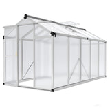 Garvee 6'x10' Small Walk-in Greenhouse – Vented Roof, Adjustable Vent, Windproof Aluminum Frame, Lockable Door, Sliver - Silver